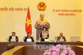 阮氏金银在闭幕会上发表讲话（图片来源：越通社）