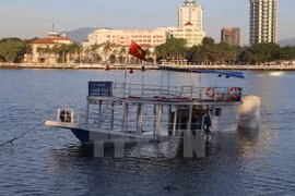 部岘港市沉船意外现场（图片来源：越通社）