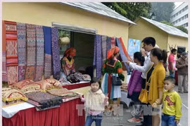 蒙族文化空间亮相河内步行街区（图片来源：越通社）