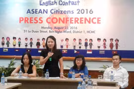 “东盟青年公民”英语辩论赛新闻发布会（图片来源：胡志明市广播电台网站）