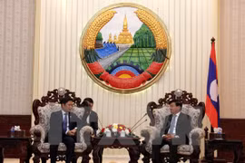 越南工商部长陈俊英拜会老挝总理通伦·西苏里