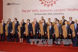 APEC各成员国领导合影（图片来源：越通社）