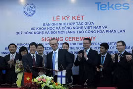 越南科学技术部与芬兰国家技术创新局签署合作备忘录（图片来源：sokhcn.vinhphuc.gov.vn）