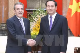 越南国家主席陈大光会见智利前总统爱德华多（图片来源：越通社）