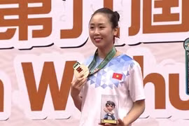 图为陈氏庆漓夺得女子太极剑金牌（图：体育报）