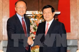 越南国家主席张晋创会见世界银行行长金墉