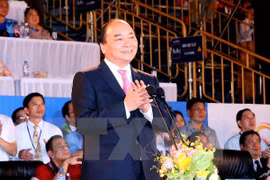阮春福总理出席第5届亚洲沙滩运动会开幕式