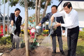 张晋创主席参加2016丙申年“世代铭记胡伯伯之恩”植树节
