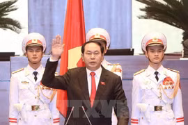 越南国家主席陈大光宣誓就职（图片来源：越通社）