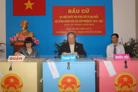 胡志明市选民参加选举投票（图片来源：越通社）