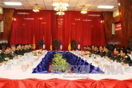 越老两国国防部会谈场景​ 