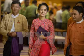 缅甸反对党全国民主联盟领袖昂山素姬（Aung San Suu Kyi ）女士（图片来源：越通社）