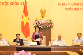 越南国会主席阮氏金银主持越南第十四届国会常委会第四次会议（图片来源：越通社）