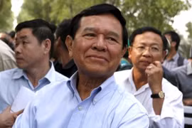 反对党“柬埔寨救国党”(CNRP)领导根索哈。
