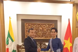 越南外交部副部长武宏南会见缅甸外长昂山素季（图片来源：越通社）