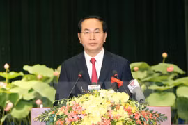 陈大光主席出席西贡-嘉定市正式命名为胡志明市40周年纪念活动（图片来源：越通社）