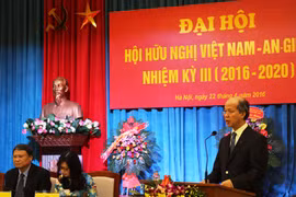 越南阿尔及利亚友好协会主席阮陈南在会上发表讲话（图片来源：越共电子报）
