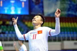 越南五人制足球队球员（图片来源：越通社）