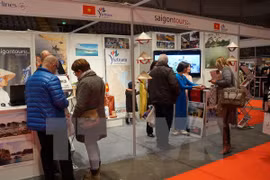 附图：越南参加“Reiselivmessen Oslo 2016”国际旅游展（图片来源：越通社）