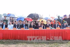 阮氏缘副主席出席河南省碗山耕田节（图片来源：越通社）
