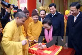 越南国家副主席阮氏缘出席仪式（图片来源：越通社）