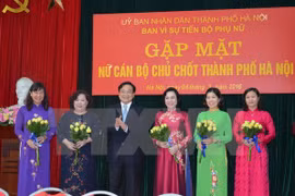 河内市委书记黄忠海走访河内市妇女联合会（图片来源：越通社）