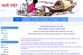 tiengvietonline.com.vn网站平面（图片来源：vietnam+)