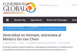 阿根廷《全球平衡》网站刊登的文章（图片来源：vietnam+)