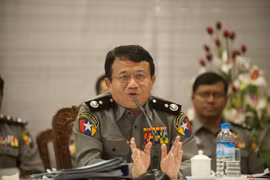 缅甸警察总长佐温少将（图片来源：Alamy.com）