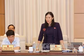 司法委员会主任黎氏娥在会议上发表讲话（图片来源：越通社）