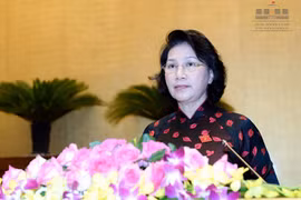 越南国会主席阮氏金银（图片来源于《越南之声广播电台》）