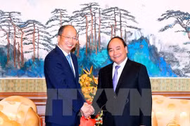阮春福总理会见中国工商银行行长易会满（图片来源:越通社）