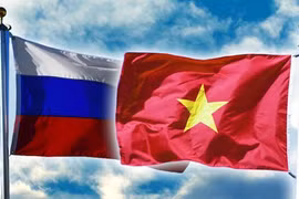 越南国旗和俄罗斯国旗。（图片来源：Sputnik）