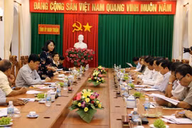 越南国家副主席邓氏玉盛赴宁顺省调研指导工作（图片来源：越通社）