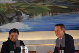 国会副主席丛氏放与丹麦外交部长克里斯蒂安•延森举行工作座谈会（图片来源：越通社）
