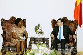 政府副总理郑廷勇会见世行东亚与太平洋地区副行长维多利亚·克瓦（图片来源：越通社）
