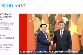 中国媒体密集报道越南国会主席王廷惠访华 