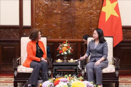 越南国家代主席会见世界银行驻越南首席代表