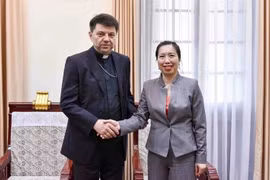 越南外交部副部长黎氏秋恒会见梵蒂冈常驻越南代表