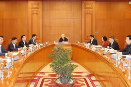 越共中央总书记阮富仲主持召开越共十四大人事小组会议