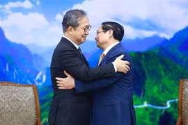 政府总理范明政会见前来辞行拜会的日本驻越南大使