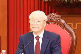 越共中央总书记阮富仲与俄罗斯联邦总统普京通电话