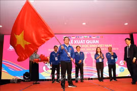 出征仪式现场。图自越通社