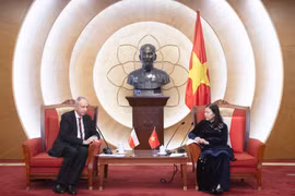 会见场景。图自越通社