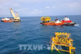 越苏石油联营公司（Vietsovpetro）有效运营40多年。图自越通社