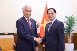 外交部长裴青山和卡塔尔外交事务国务大臣穆莱基。图自越通社