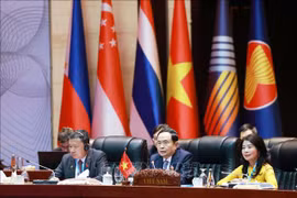 越南国会主席陈青敏出席AIPA-45执行委员会会议。图自越通社