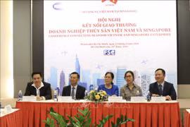 越新水产贸易对接会场景。图自越通社