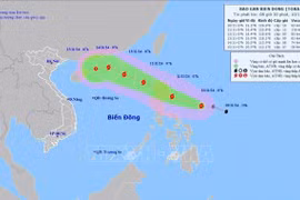 第8号台风的路径。图自越通社