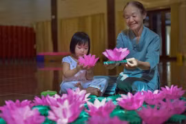 盂兰节除了表达对生养者的感恩和缅怀，也体现了越南宗教信仰的的自由。图自越通社